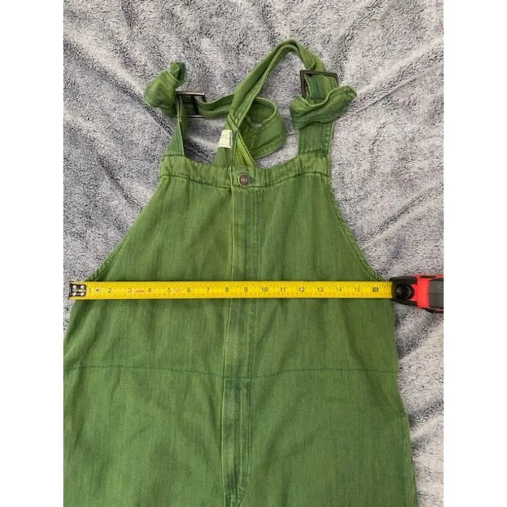 SOLD Free People We The Free Hunter Denim Overall in Spring Green Size Small - Picture 6 of 12